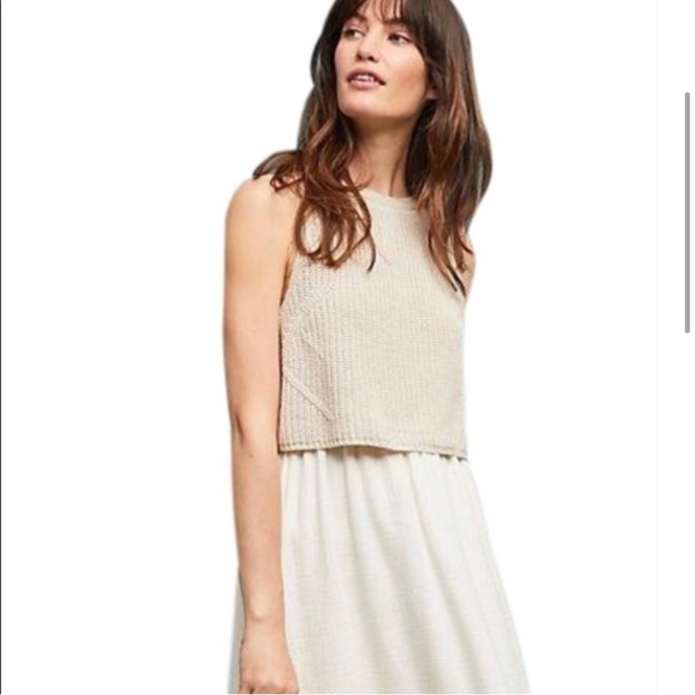Moth for Anthropologie linen skirt woven top maxi